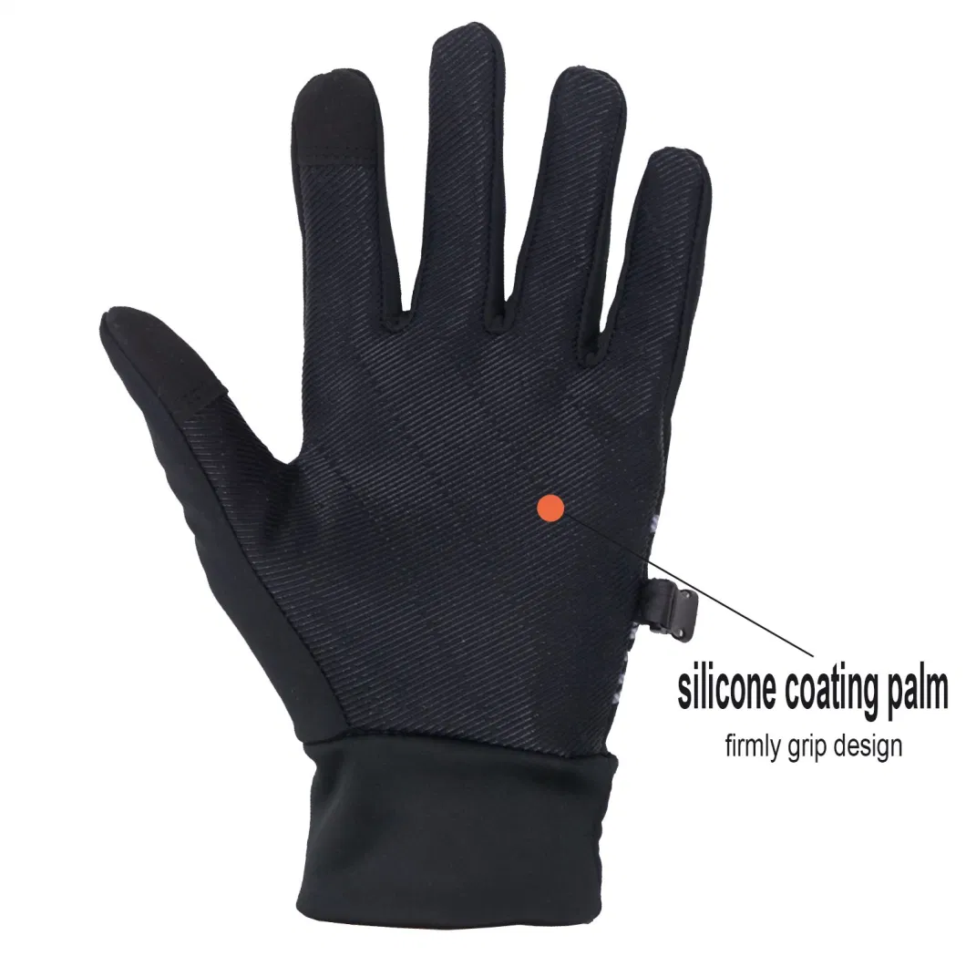 Prisafety Black Lightweight Winter Warm Cycling Gloves Outdoor Running Gloves Touch Screen Men&prime;s Other Sports Gloves